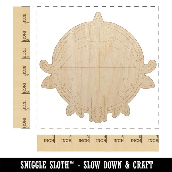 Ranger Hunter Bow with Vines Gaming Unfinished Wood Shape Piece Cutout for DIY Craft Projects {1}