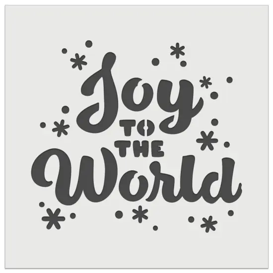 Joy to the World Snowflakes Christmas Wall Cookie DIY Craft Reusable Stencil {2}