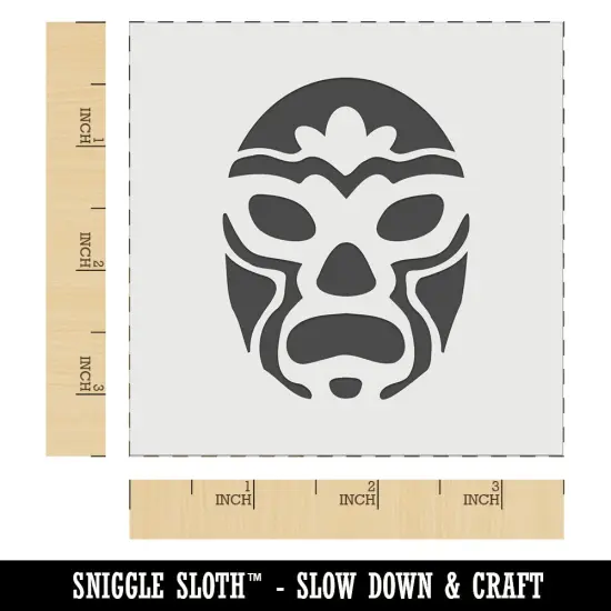 Luchador Mexican Wrestler Mask Lucha Libre Wall Cookie DIY Craft Reusable Stencil {5}