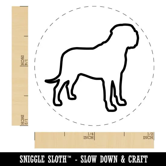 English Mastiff Dog Outline Self-Inking Rubber Stamp for Stamping Crafting Planners UV {1}
