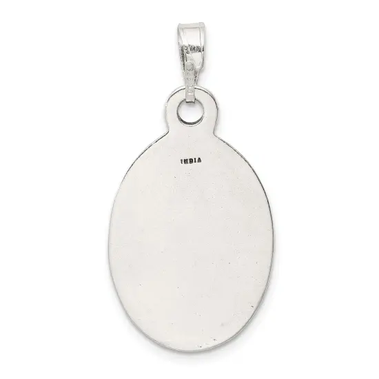 Sterling Silver Antiqued Masonic Pendant Jewelry 33.5mm x 17.3mm {4}