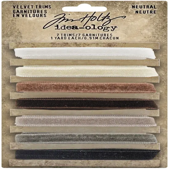 Idea-Ology Velvet Trims 7/Pkg-Neutral {1}