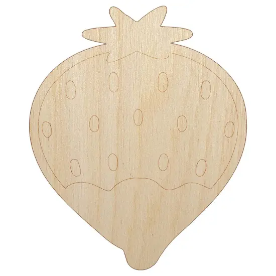 Cute and Delicious Chocolate Covered Strawberry Unfinished Wood Shape Piece Cutout for DIY Craft Projects {2}