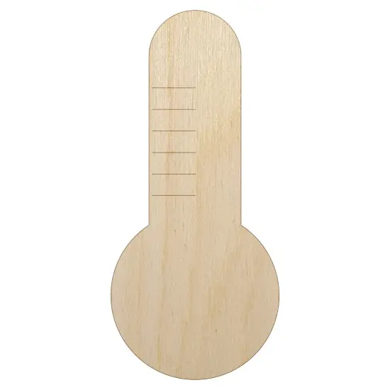 Thermometer Symbol Unfinished Wood Shape Piece Cutout for DIY Craft Projects {1}
