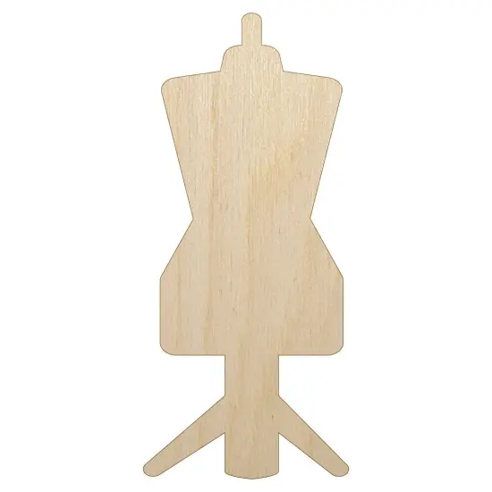 Dress Manequin Form Sewing Unfinished Wood Shape Piece Cutout for DIY Craft Projects {1}
