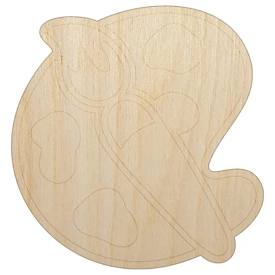 Paintbrush Artist Paint Palette Art Unfinished Wood Shape Piece Cutout for DIY Craft Projects {7}