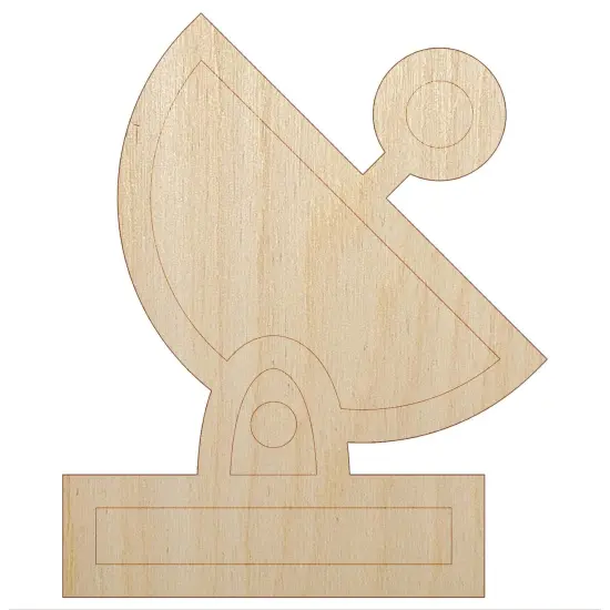 Satellite Radar Telescope Dish Unfinished Wood Shape Piece Cutout for DIY Craft Projects {7}
