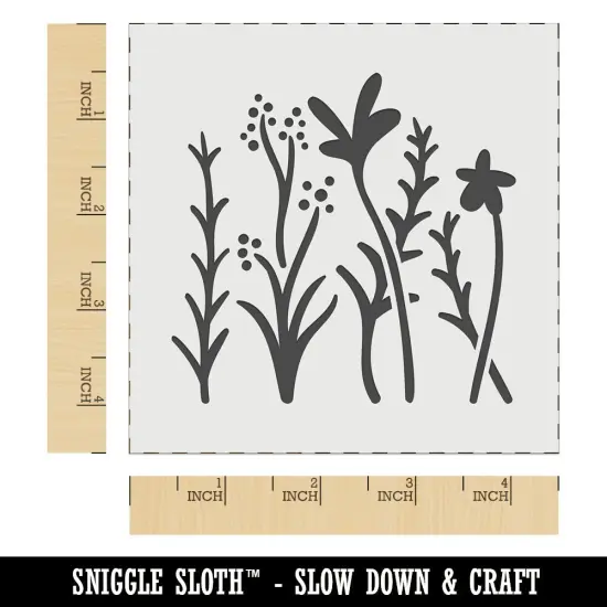 Adorable Summer Wildflowers for Repeating Pattern Wall Cookie DIY Craft Reusable Stencil {7}