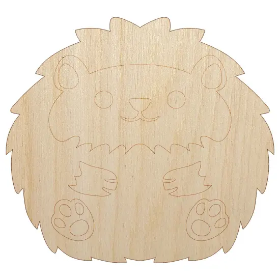 Cute and Round Hedgehog Ball Unfinished Wood Shape Piece Cutout for DIY Craft Projects {7}