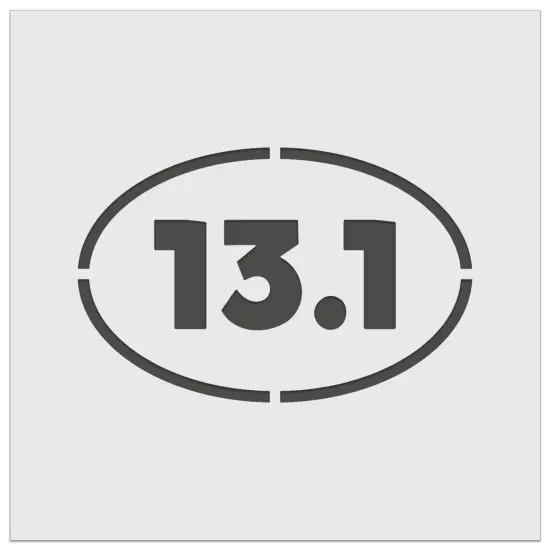 13.1 Half Marathon Runner Wall Cookie DIY Craft Reusable Stencil {7}