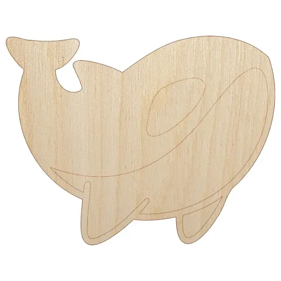 Sweet Kawaii Chibi Killer Whale Unfinished Wood Shape Piece Cutout for DIY Craft Projects {7}