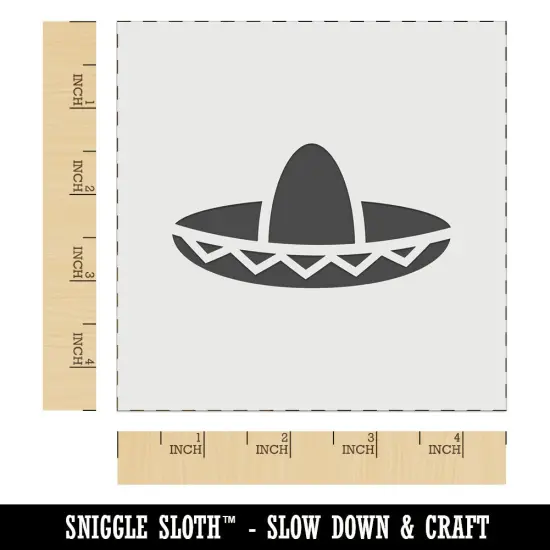 Sombrero Mexico Mexican Fiesta Hat Wall Cookie DIY Craft Reusable Stencil {6}