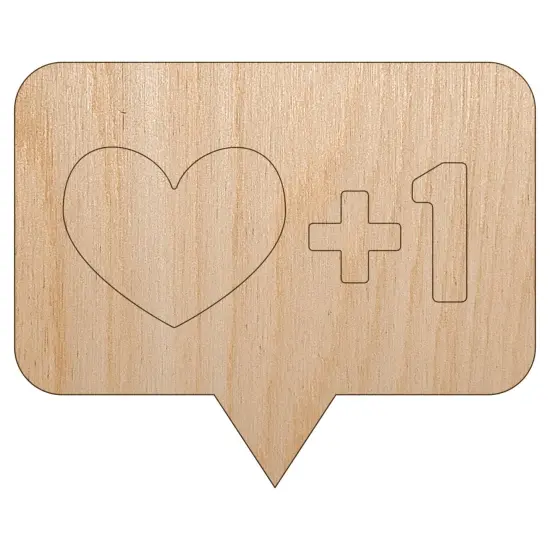 I Love this Bubble Heart Plus One 1 Unfinished Wood Shape Piece Cutout for DIY Craft Projects {2}