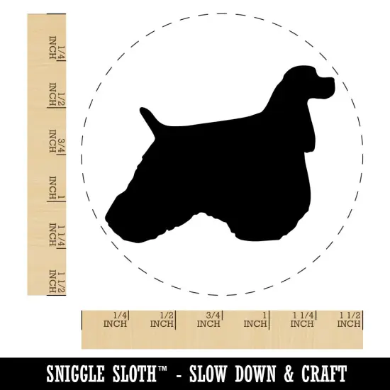 American Cocker Spaniel Dog Solid Self-Inking Rubber Stamp for Stamping Crafting Planners Black {1}