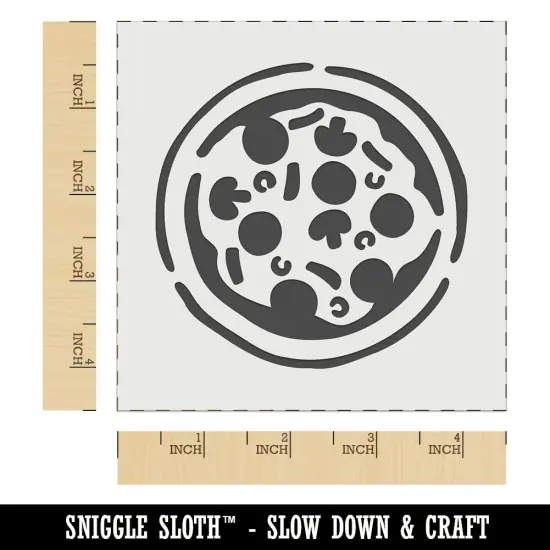 Pizza Pie Tasty Wall Cookie DIY Craft Reusable Stencil {6}