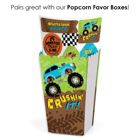 Big Dot of Happiness Smash and Crash - Monster Truck - Boy Birthday Party Favor Sticker Set - 12 Sheets - 120 Stickers {3}