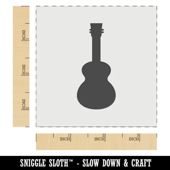 Ukulele Solid Wall Cookie DIY Craft Reusable Stencil {5}