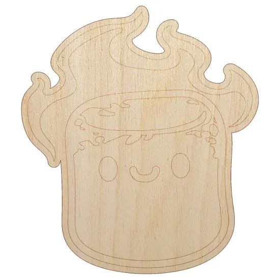 Cute Kawaii Toasted Marshmallow Unfinished Wood Shape Piece Cutout for DIY Craft Projects {7}