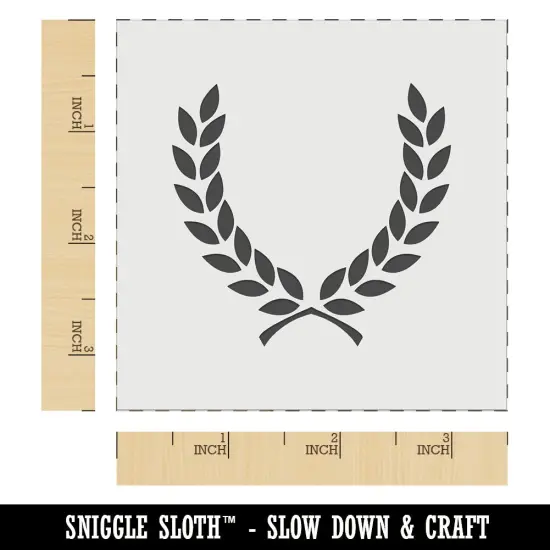 Wreath Laurel Branch Frame Wall Cookie DIY Craft Reusable Stencil {5}