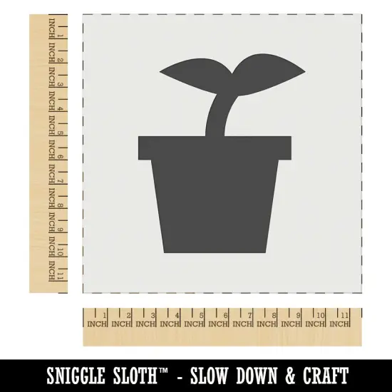 Plant Sprout Gardening Solid Wall Cookie DIY Craft Reusable Stencil {1}