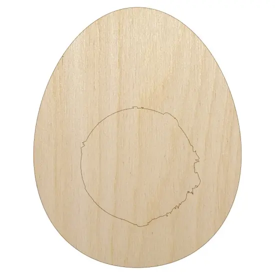 Egg and Yolk Unfinished Wood Shape Piece Cutout for DIY Craft Projects {1}