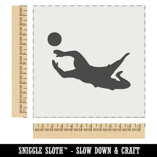 Soccer Goalie Diving For Ball Association Football Wall Cookie DIY Craft Reusable Stencil {1}