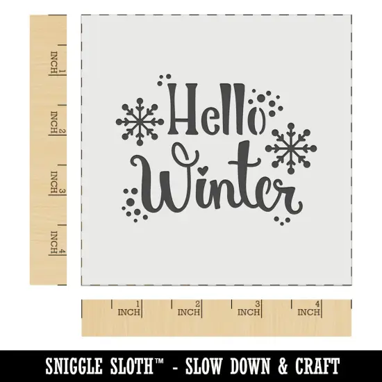 Hello Winter Snowflakes Wall Cookie DIY Craft Reusable Stencil {7}