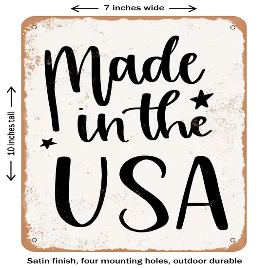 DECORATIVE METAL SIGN - Made In the USA - Vintage Rusty Look {2}