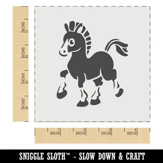 Prancing Pony Horse Mule Wall Cookie DIY Craft Reusable Stencil {6}