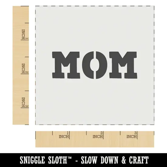 Mom Fun Text Wall Cookie DIY Craft Reusable Stencil {5}
