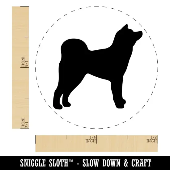 Japanese Akita Dog Solid Self-Inking Rubber Stamp for Stamping Crafting Planners Pink {1}