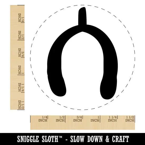 Wishbone Solid Thanksgiving Self-Inking Rubber Stamp for Stamping Crafting Planners Blue {1}