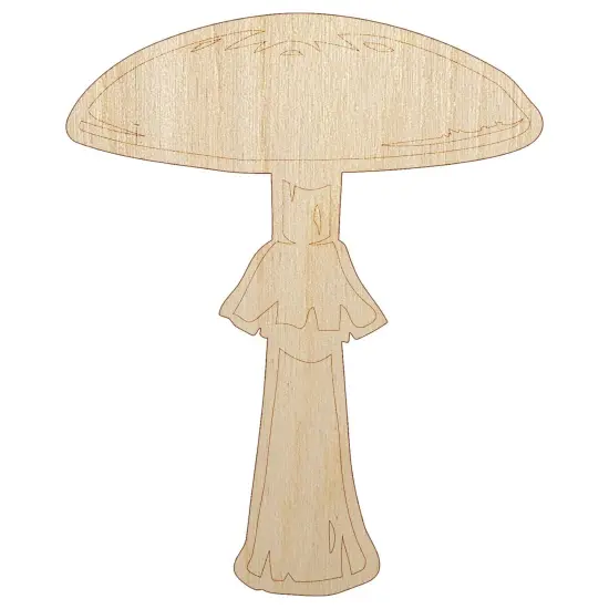Amanita Phalloides Deathcap Toxic Mushroom Whimsical Fungus Fungi Unfinished Wood Shape Piece Cutout for DIY Craft Projects {7}