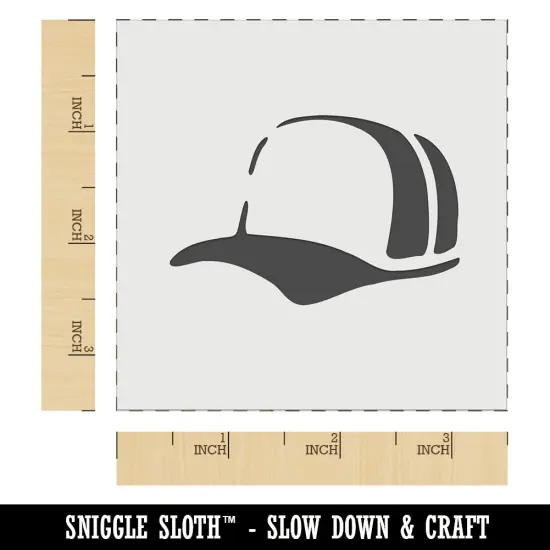 Baseball Cap Trucker Hat Sports Wall Cookie DIY Craft Reusable Stencil {5}