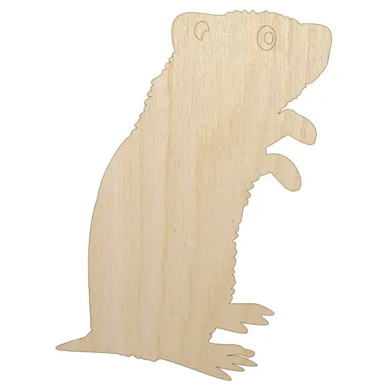 Gerbil Standing Profile Unfinished Wood Shape Piece Cutout for DIY Craft Projects {1}