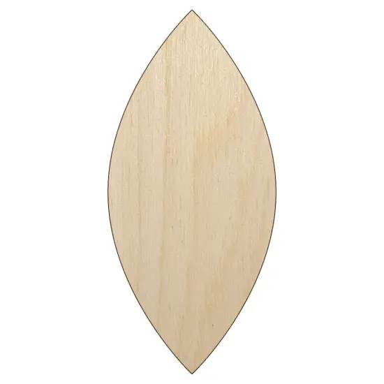 Leaf Simple Unfinished Wood Shape Piece Cutout for DIY Craft Projects {1}