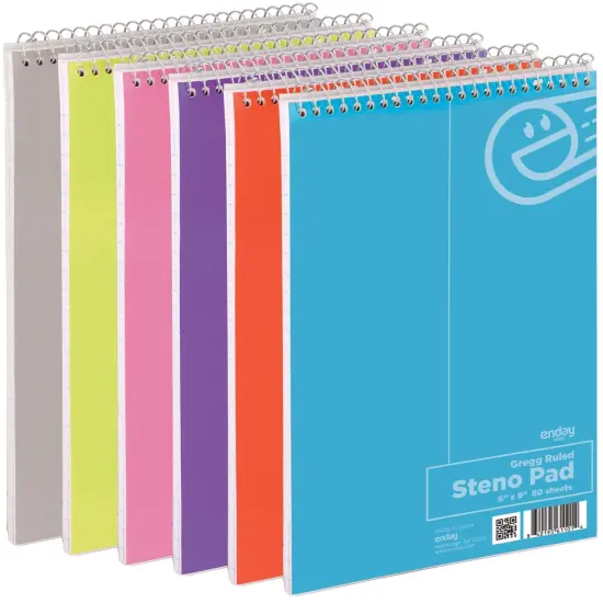 Enday 6 X 9 Steno Pads 80 Sheets. Blue {2}