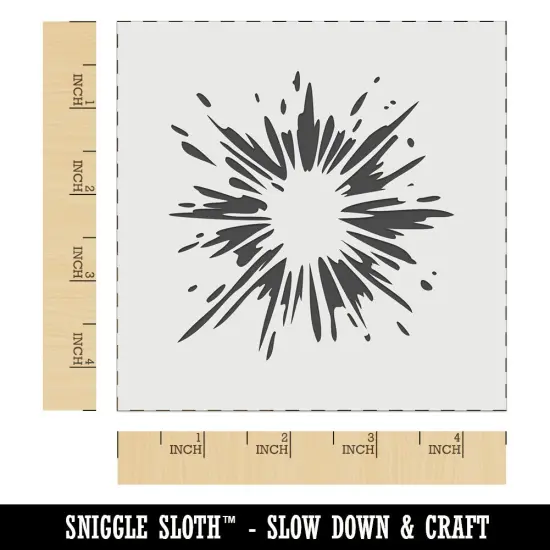 Explosion Splash Streaks Wall Cookie DIY Craft Reusable Stencil {7}