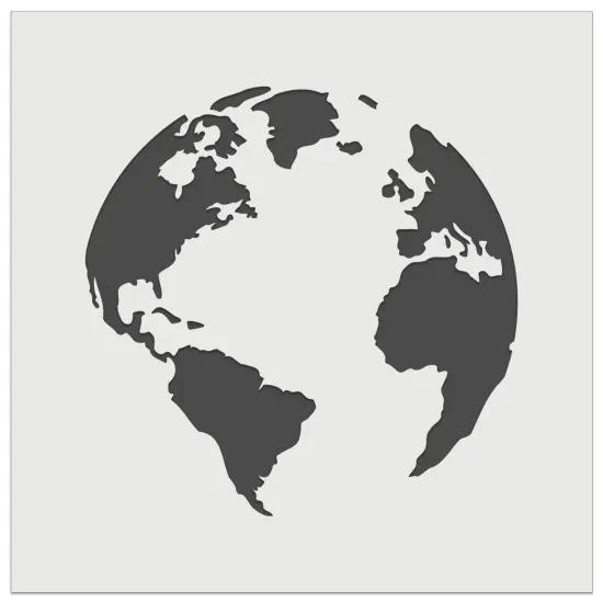 Globe of Earth Wall Cookie DIY Craft Reusable Stencil {2}