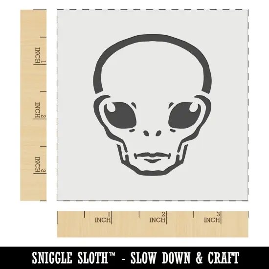 Alien Extraterrestrial UFO Head Wall Cookie DIY Craft Reusable Stencil {5}