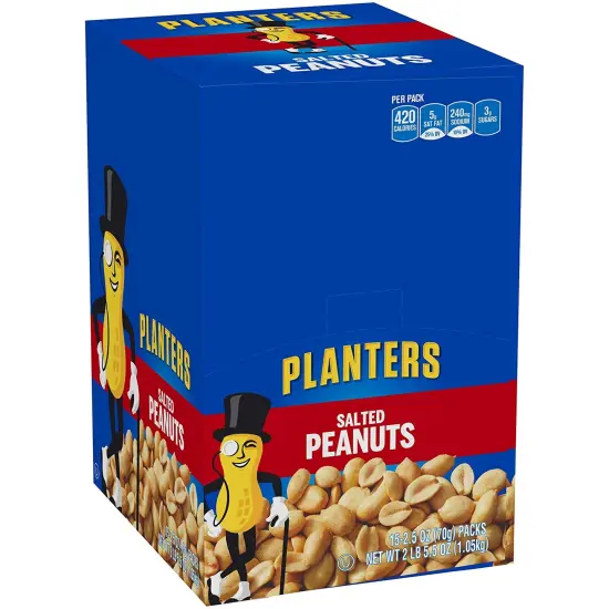 Salted Peanuts, 2.5 oz (Case of 15) {2}