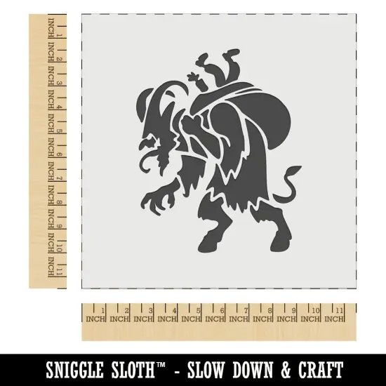 Krampus Christmas Monster Demon Devil Wall Cookie DIY Craft Reusable Stencil {1}