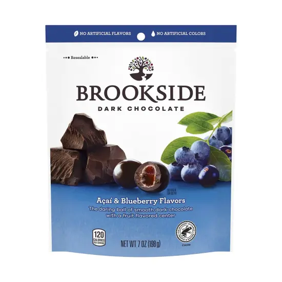 Dark Chocolate with Acai and Blueberry Flavors Candy {1}