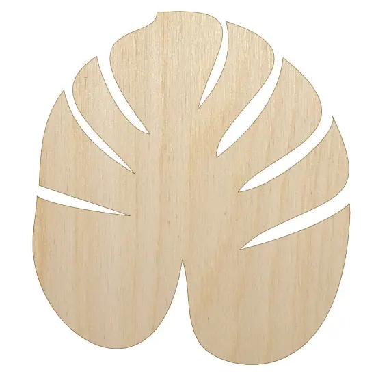 Palm Leaf Tropical Unfinished Wood Shape Piece Cutout for DIY Craft Projects {1}