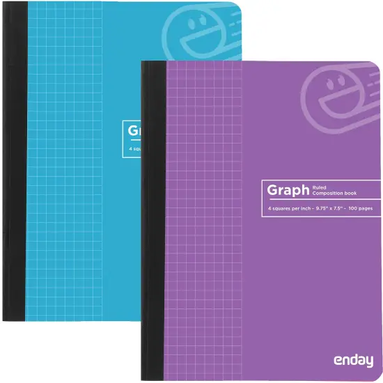 Enday 100 Ct. Premium Quad-Ruled Composition Book Purple {1}