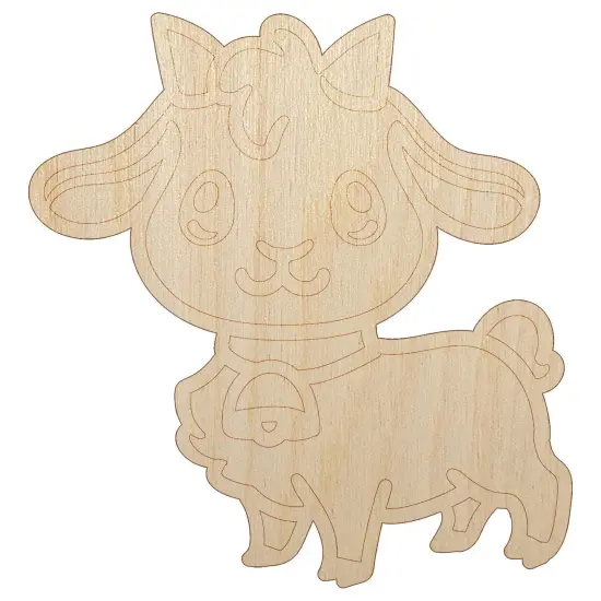Darling Goat Farm Animal Unfinished Wood Shape Piece Cutout for DIY Craft Projects {7}