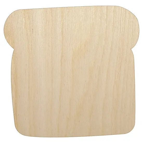 Slice of Bread Toast Solid Doodle Unfinished Wood Shape Piece Cutout for DIY Craft Projects {7}