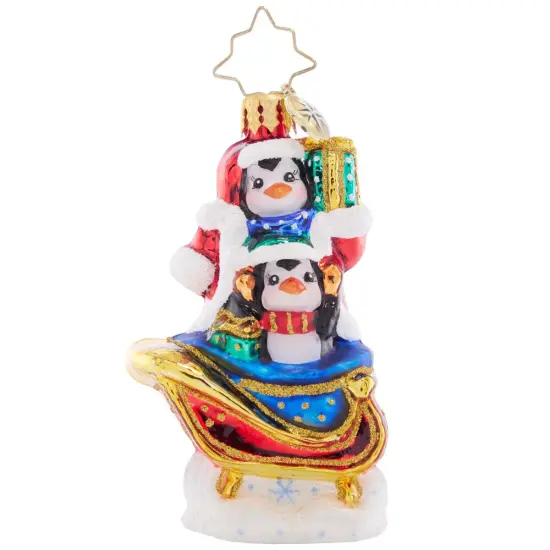 Christopher Radko Christopher Radko Silliest Sleigh Ride Gem Glass Christmas Ornament 1021405 Multi {1}