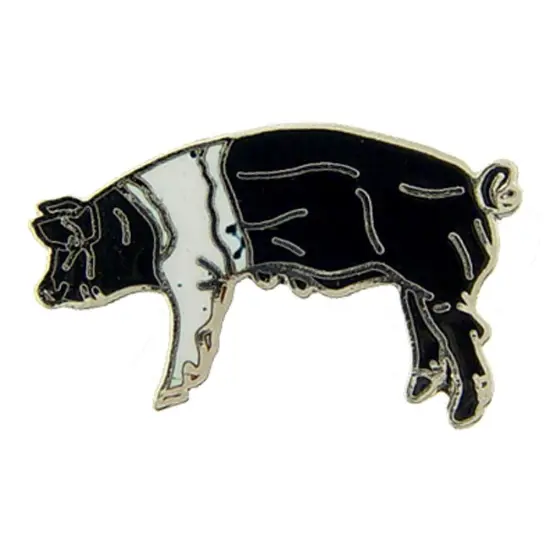 Pig Pin Black & White 1" {1}