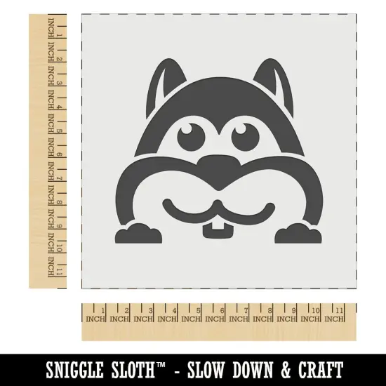 Peeking Chipmunk Wall Cookie DIY Craft Reusable Stencil {1}